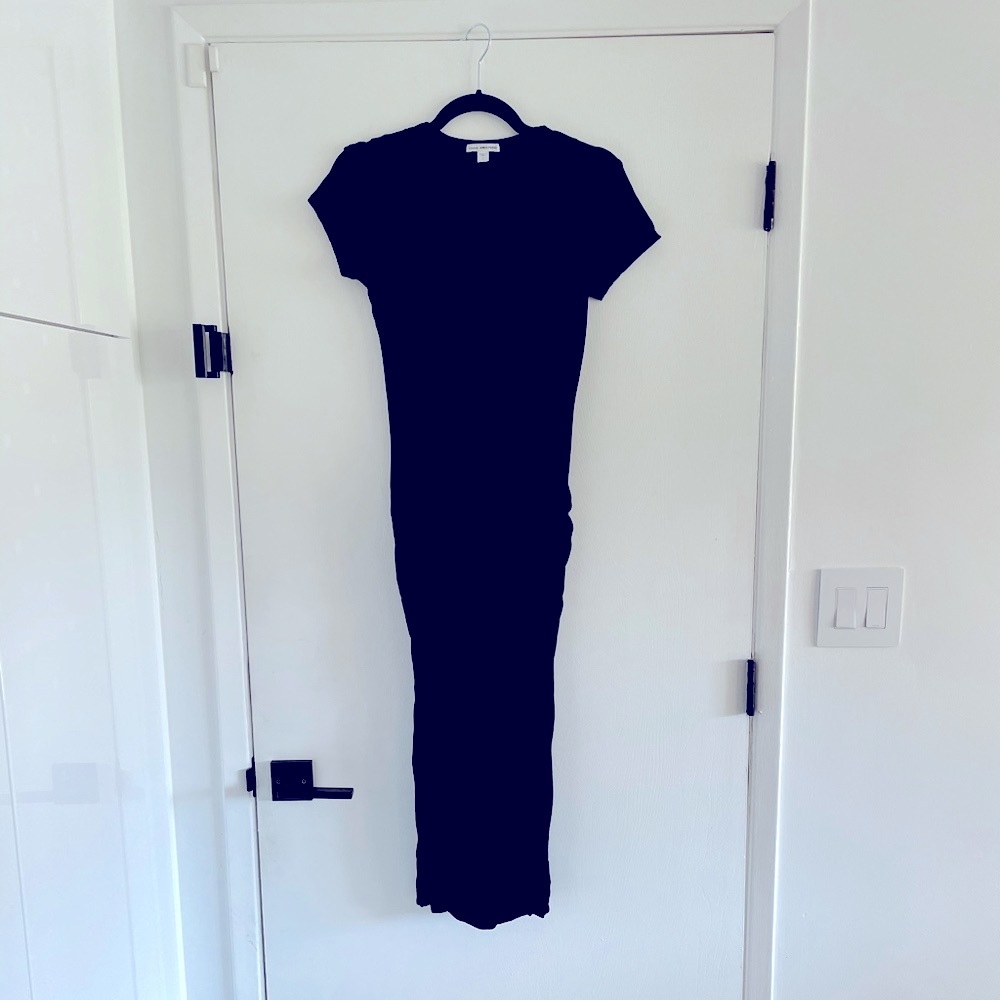 James Perse size 1(small) navy t-shirt midi dress
